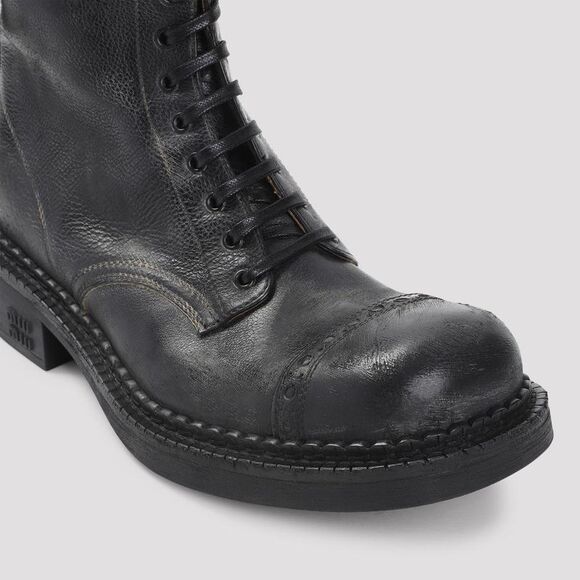 MIU MIU Women's Embellished Heel Ankle Boots Women BLACK - Picture 5 of 5